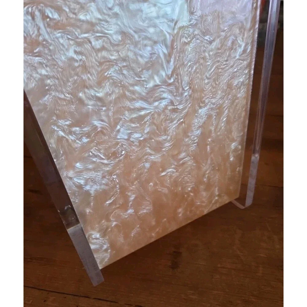 Vtg L & R Enterprises Lucite Light Trash Waste Container Made In CA USA